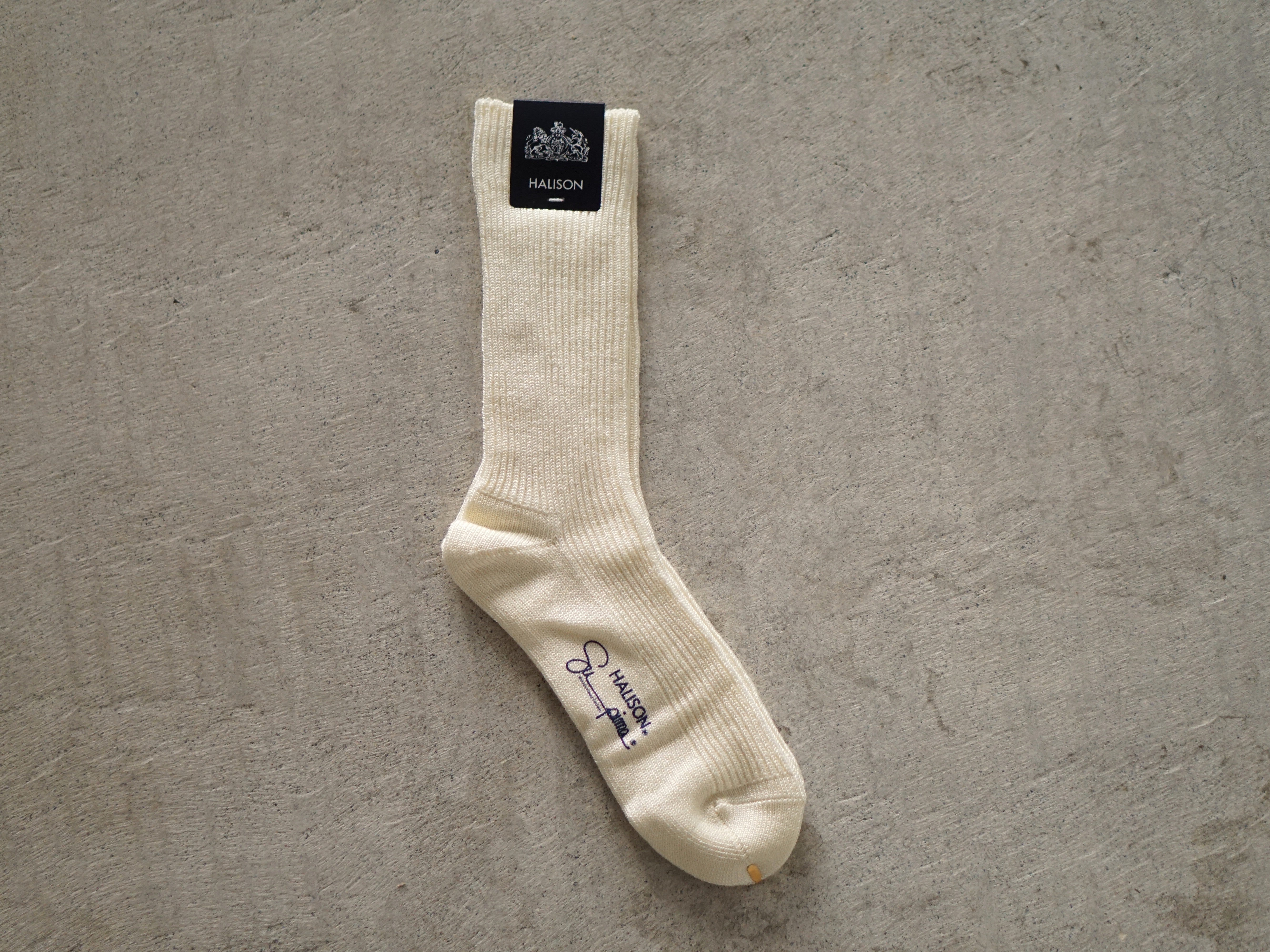 HALLISON Supima 1x1 rib socks