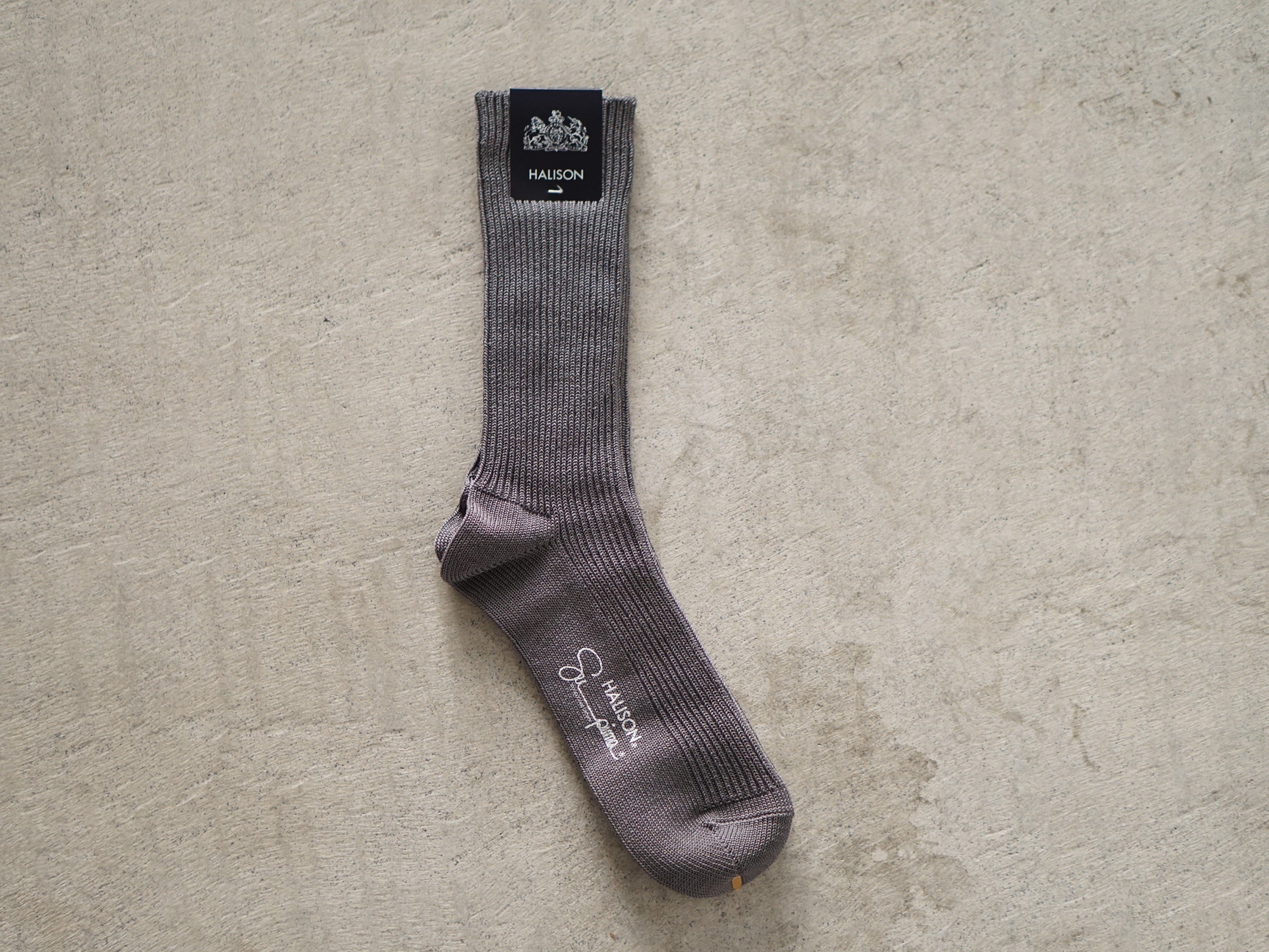 HALLISON Supima 1x1 rib socks