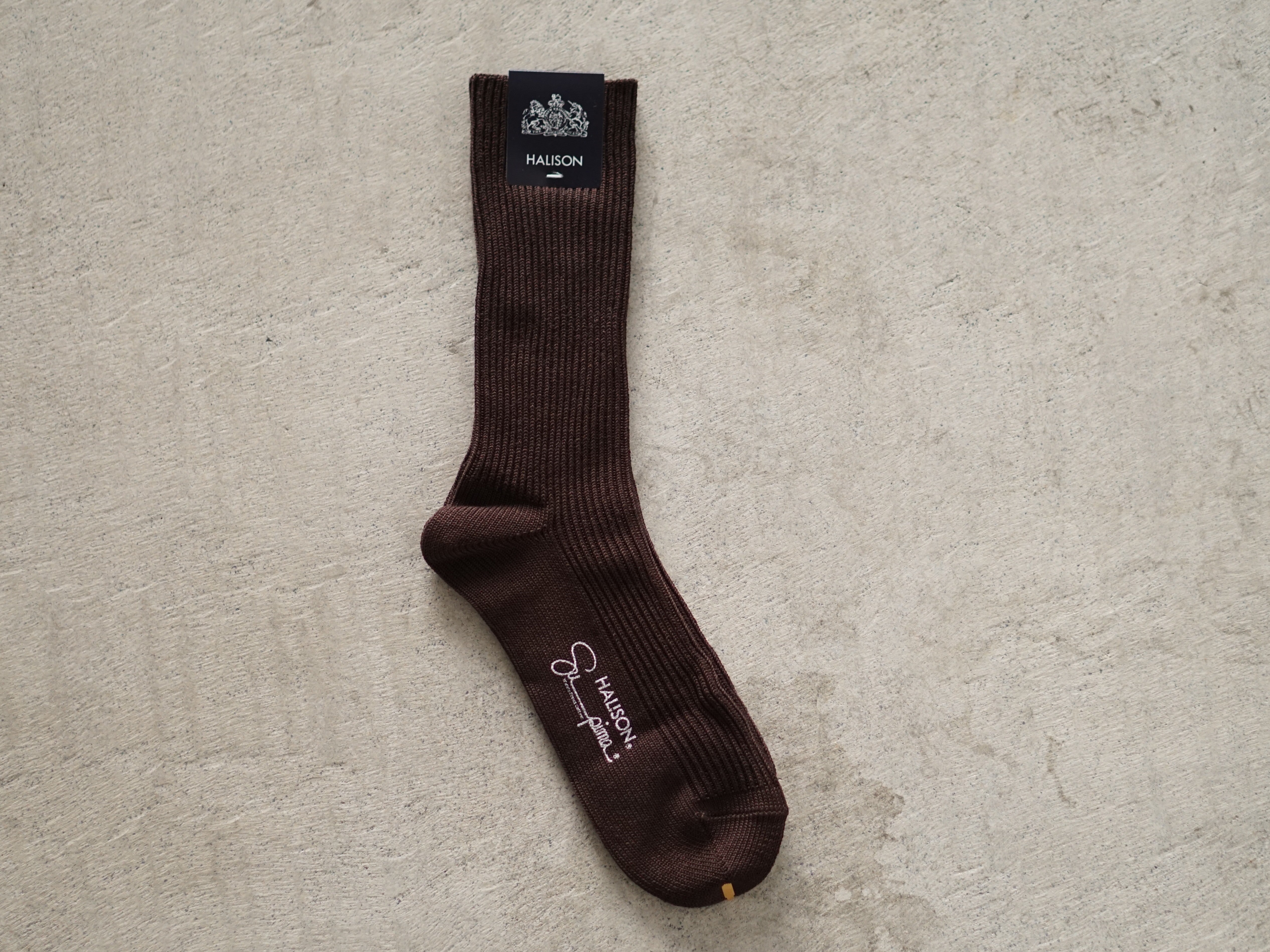HALLISON Supima 1x1 rib socks