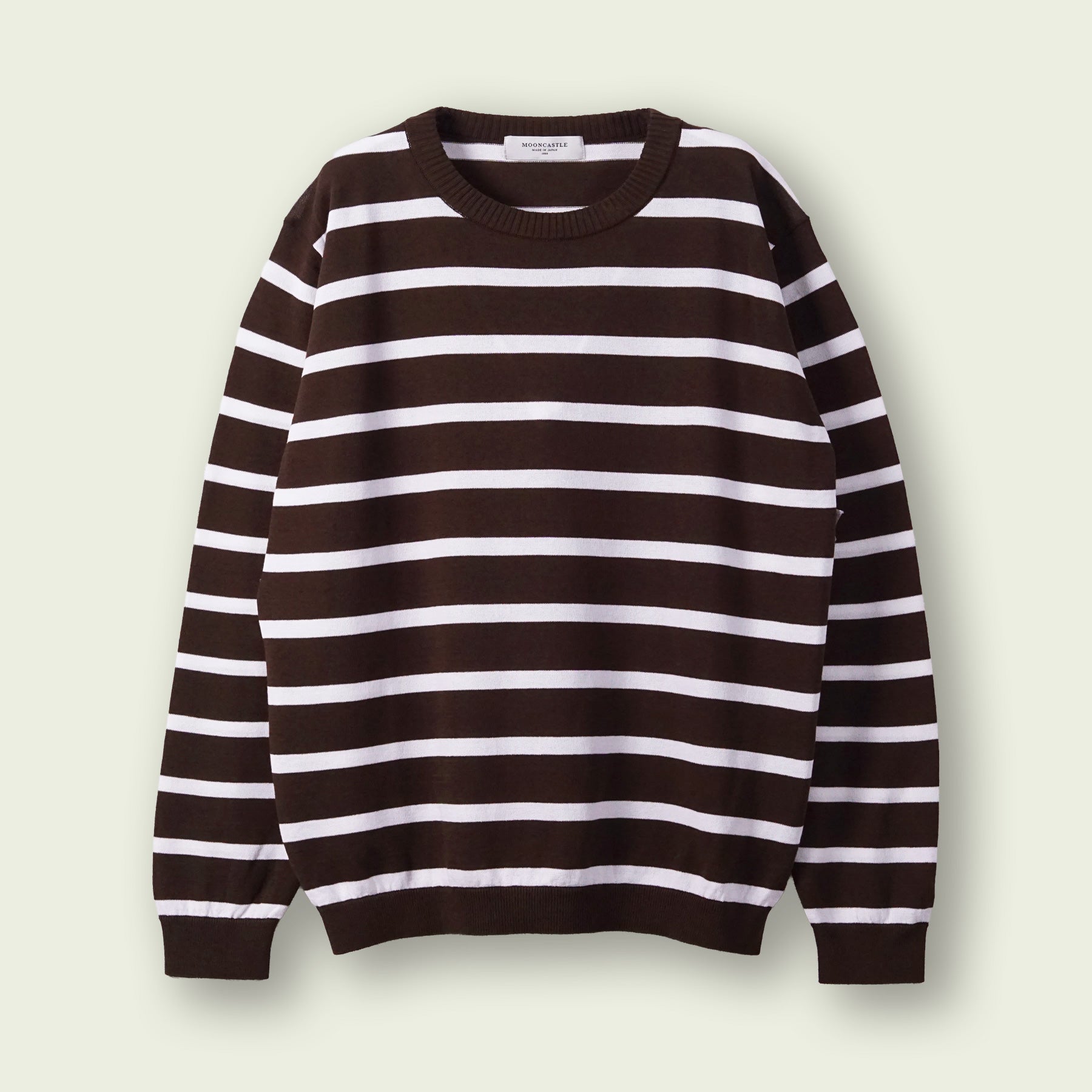 ICE COTTON BORDER LONG CREWNECK