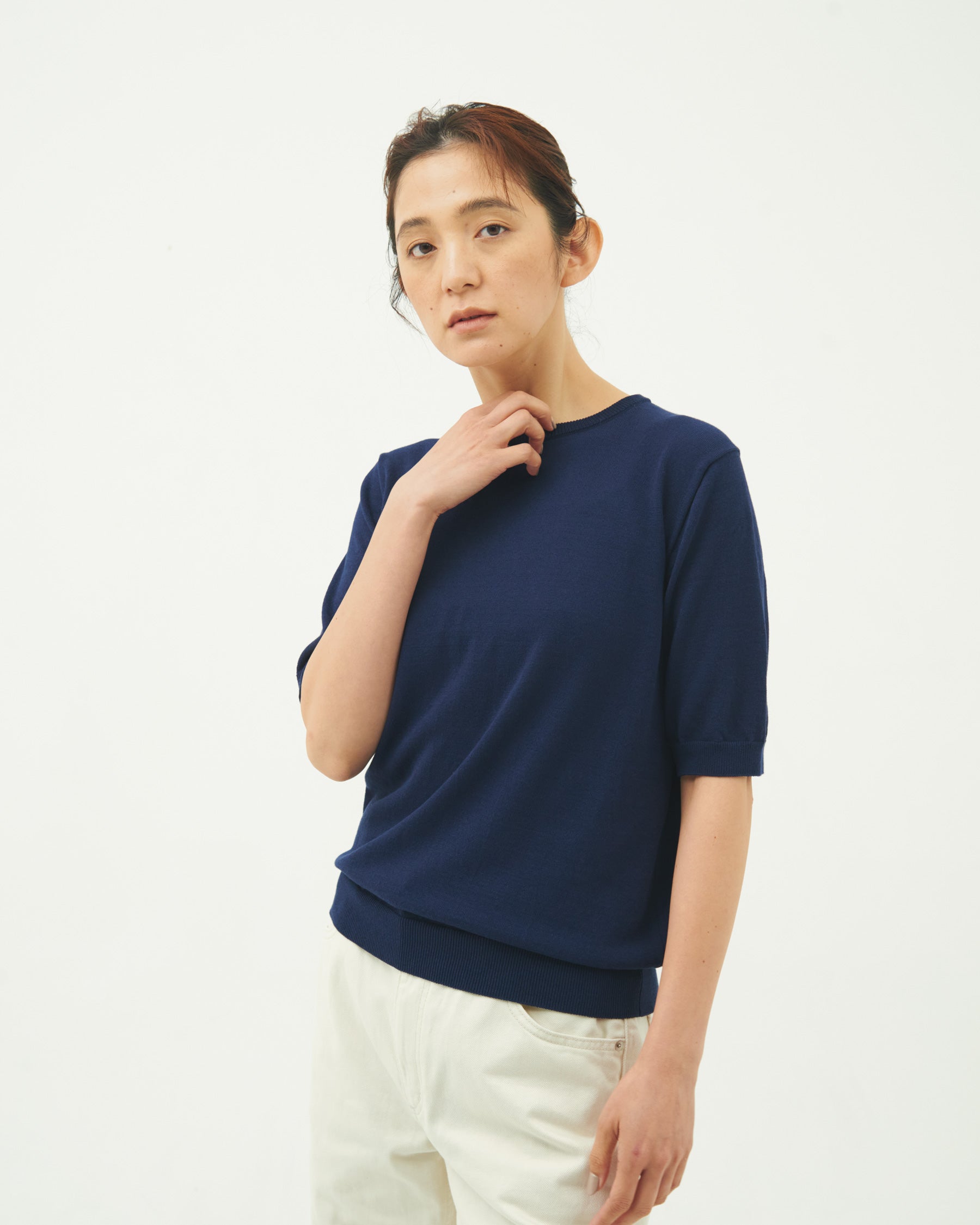 【WOMEN】ICE COTTON CREW NECK