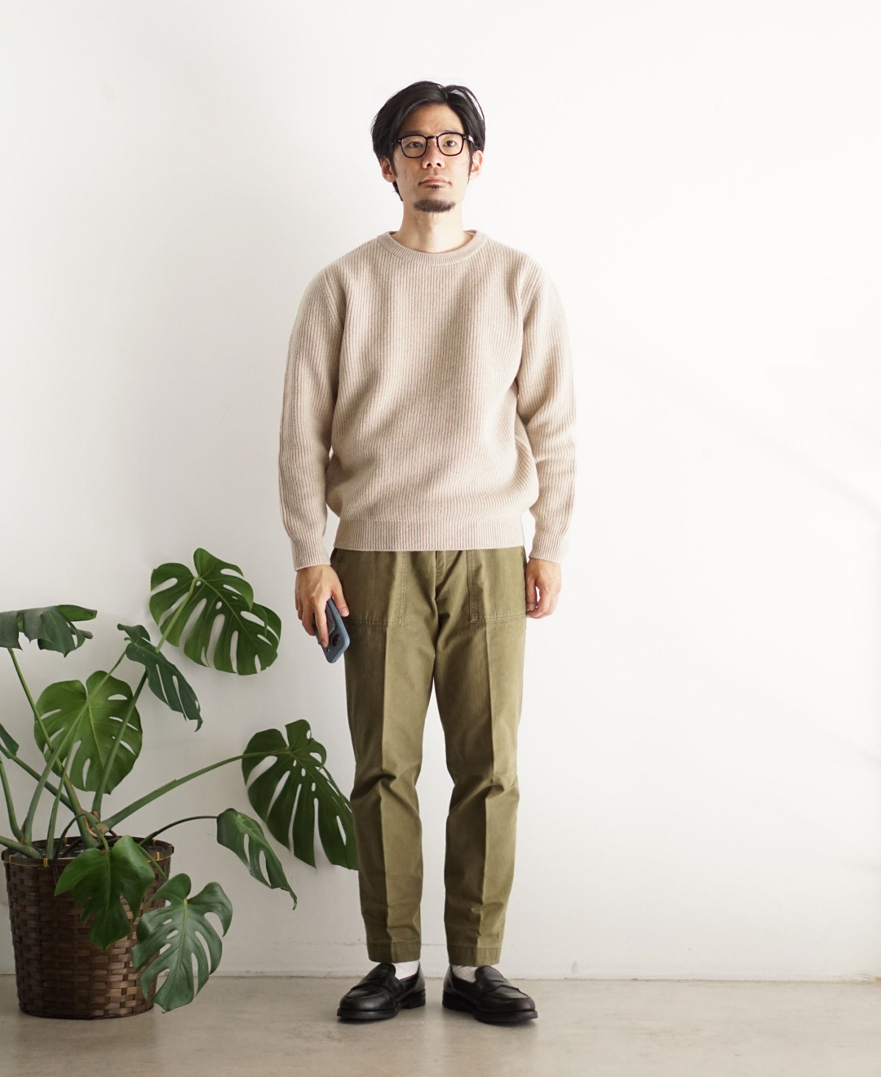 (WO7) 7G Heavyweight Merino Wool Crewneck