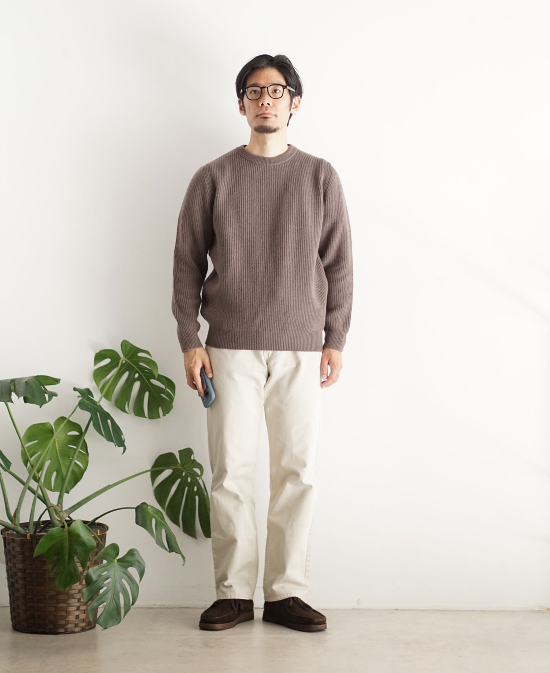 (WO7) 7G Heavyweight Merino Wool Crewneck